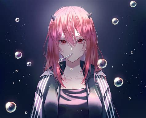 1080P Descarga gratis Anime original burbuja niña cabello rosado