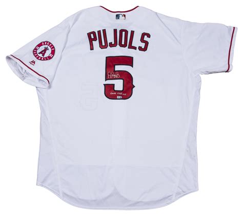 Lot Detail 2016 Albert Pujols Game Used Autographed And Inscribed Los