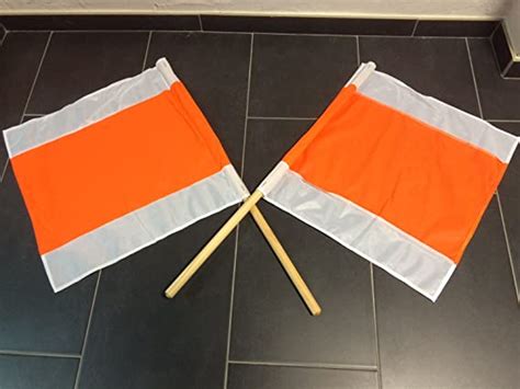 2 pcs advertencia de la bandera de la República de naranja de la