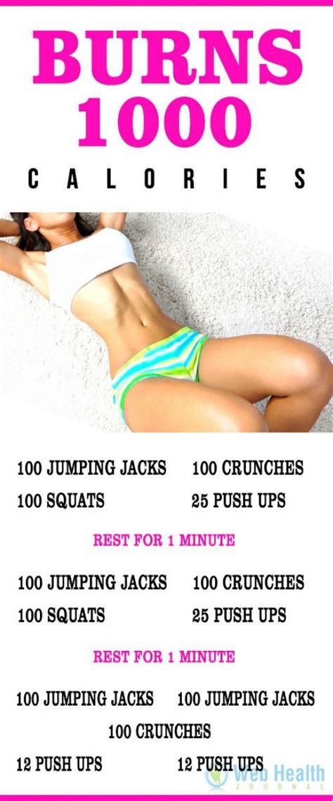 burns 1000 calories at home get shape up and slim down body fitness more dietworkout