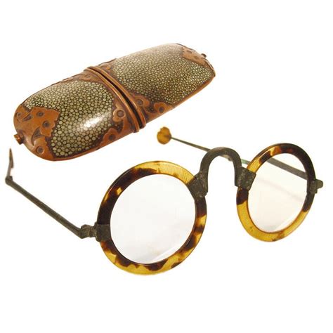Antique Chinese Ox Horn Eyeglasses Shagreen Case At 1stdibs