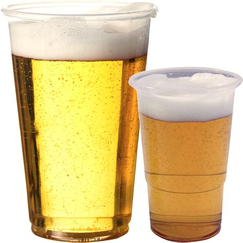 Plastic Pint Half 12 Pint Disposable Beer Glasses Cups Tumblers