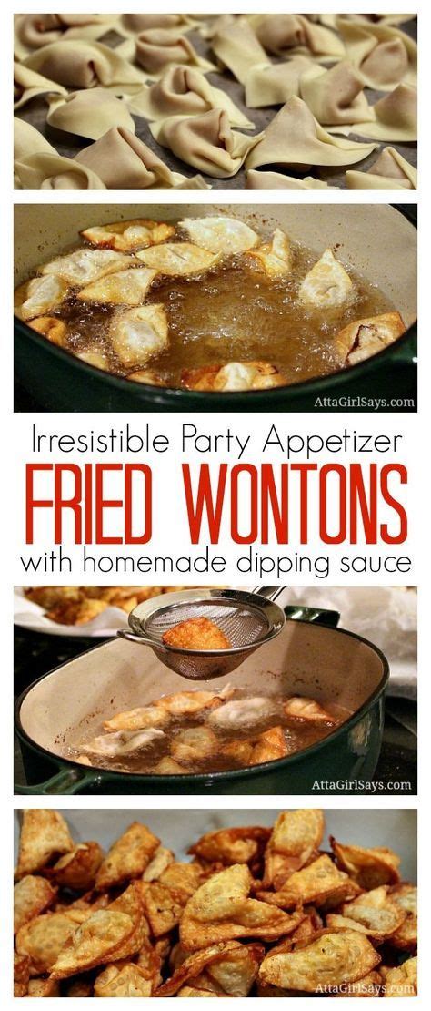 Wonton wrappers filled with a lemon yogurt and fresh fruit, these dessert dumplings are guaranteed to be a hit! Best Ever Pork Fried Wonton | Recipe | Wonton recipes, Fried wontons, Appetizers for party