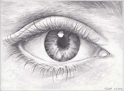 Ein Auge Mit Bleistift Zeichnen