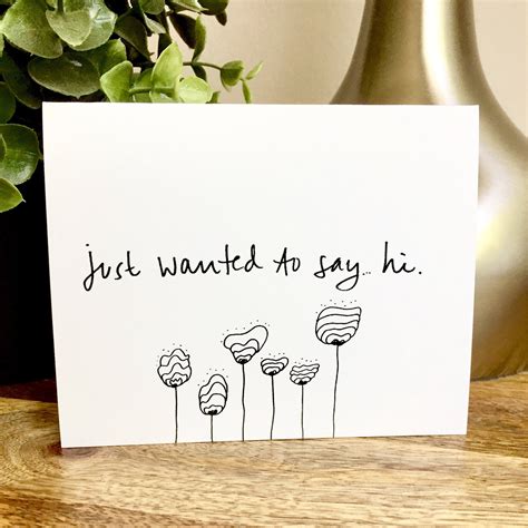 Set Of 10 Blank Notecards Just Saying Hello Card Hello