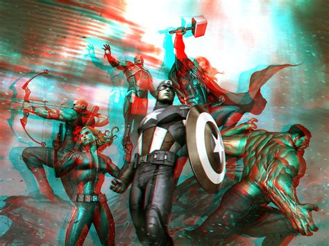 Mcu Avengers By Adi Granov In 3d Anaglyph By Xmancyclops On Deviantart
