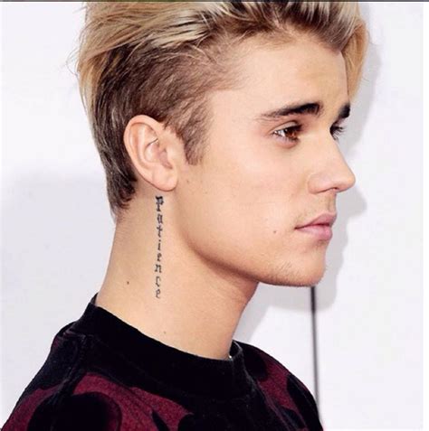 What Does Justin Biebers Neck Tattoo Say Qtato