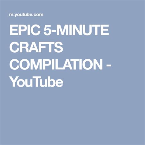 Epic 5minute Crafts Compilation Youtube
