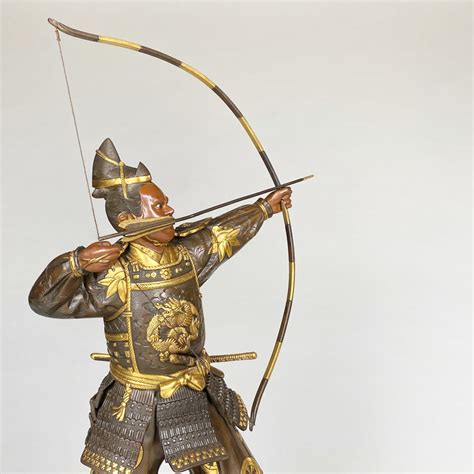 An Impressive Japanese Meiji Era Okimono Of An Archer