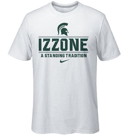 Mens Nike White Michigan State Spartans 2015 2016 Izzone T Shirt