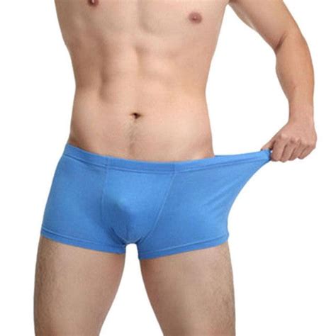 2016 High Sexy Underwear Men Mens Boxer Nylon Spandex Shorts Men Bulg Blackstorm2018