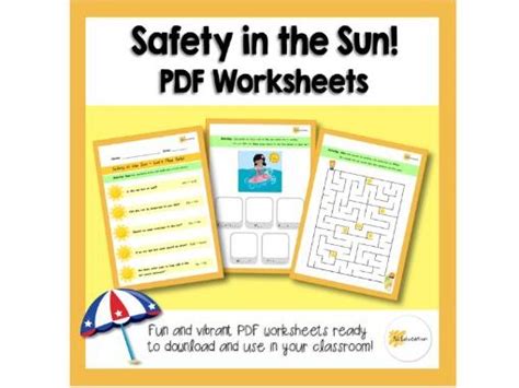 Safety In The Sun Pdf Worksheet Download And Go Ks1 Pshe