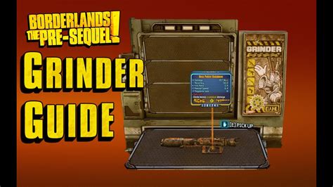 Check spelling or type a new query. Grinder in depth guide Borderlands the pre sequel - YouTube
