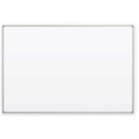Mooreco Porcelain Steel Projection Whiteboard With Brio Aluminum Frame No Tray Gloss White