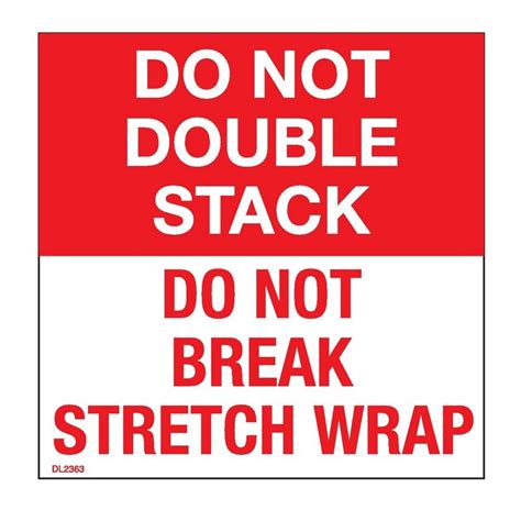 Do Not Double Stack Industrial Labels 3x1 Roll Of 500 Tillescenter