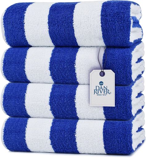 Amazon Com DAN RIVER 100 Cotton Beach Towels Set Pack Of 4 Quick Dry