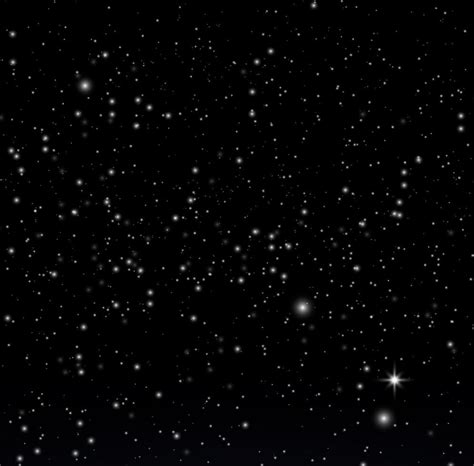 Night Shining Starry Sky Blue Space Background With Stars Space