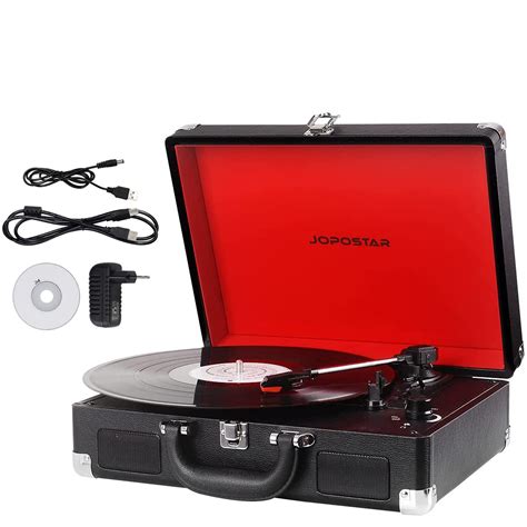 Buy Jorlai Vintage Turntable Record Player 33 45 78rpm Portable