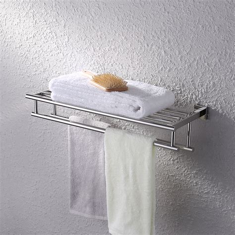 Savvy and inspiring bathroom towel racks with shelf you'll love. KES Stainless Steel Bath Towel Rack Bathroom Shelf with ...