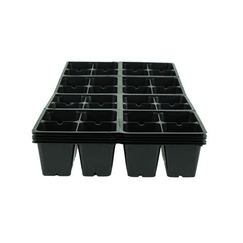 Black Plastic Garden Tray Inserts 5 Sheets Of 32 Planting Pot Cells