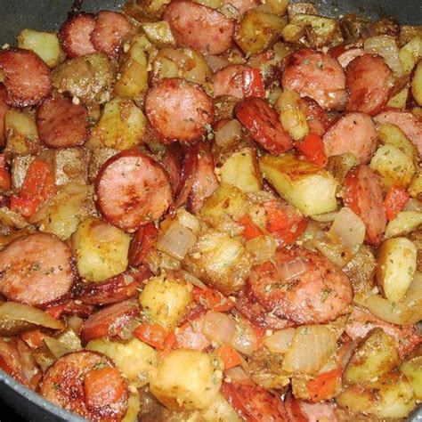smoked sausage and fried potatoes recipe towanda scanlon