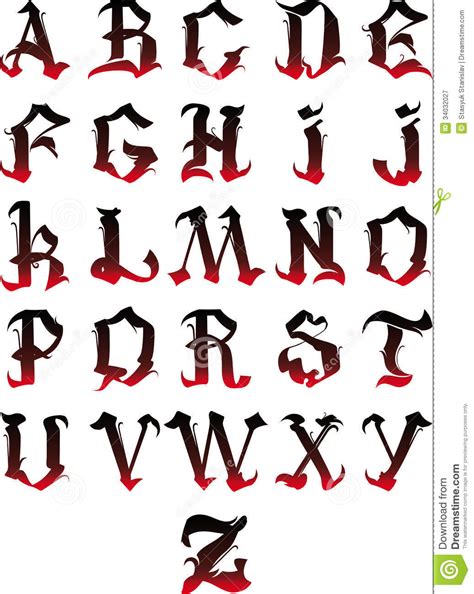 Abecedario De Letras Goticas Imprimir Letras Grandes Goticas Para