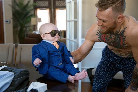 Conor Mcgregors Baby Suits Up In Custom Threads Ahead Of Fight Conor