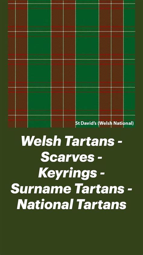Welsh Tartans Scarves Keyrings Surname Tartans National Tartans