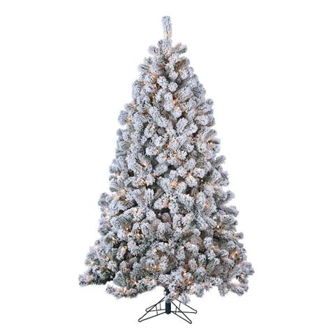 Sterling Tree Company 7 Ft Pine Pre Lit Flocked Artificial