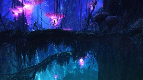 Bioluminescence Fantasy Forest Fantasy Landscape Pandora Avatar Gambaran