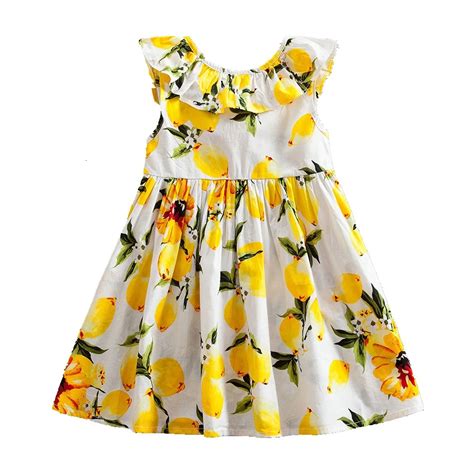 Summer Dress Flora Print Costume Children Cotton Dresses For Girl