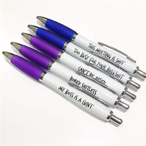 Sweary Pens Funny Rude Pens Adults Only Office Pack Etsy