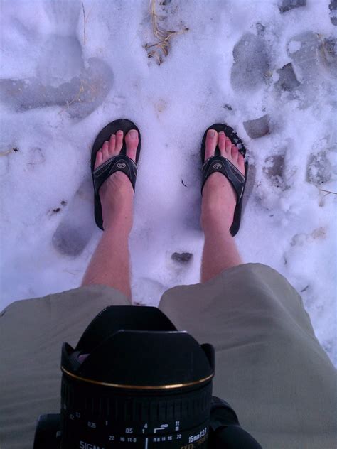Shorts And Flip Flops In The Snow Zion National Park Flickr