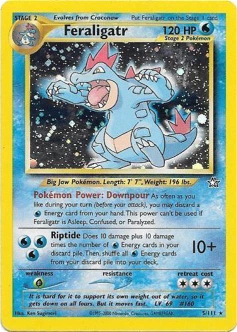 You can find all information about it in our website. Feraligatr 5/111 Holo Rare Neo Genesis Pokemon Card - Pokémon Individual Cards