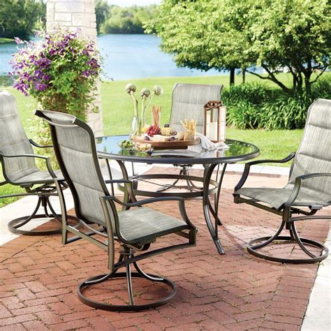 Home Depot Outdoor Patio Furniture Home Styles Largo Outdoor Patio Dining Set Cast Aluminum