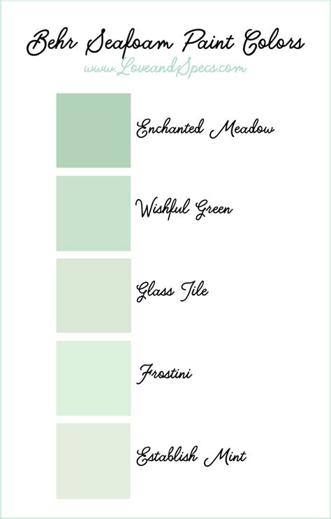 The Best Seafoam Paint Colors In A Range Of Minty Green Hues From Behr