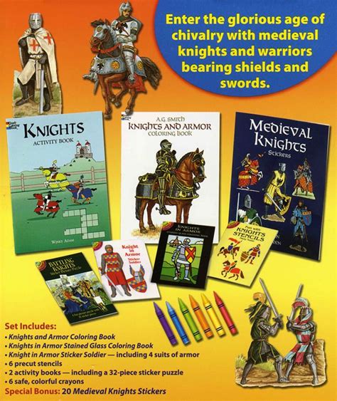 Welcome To Dover Publications Knight Armor Coloring Books Knight