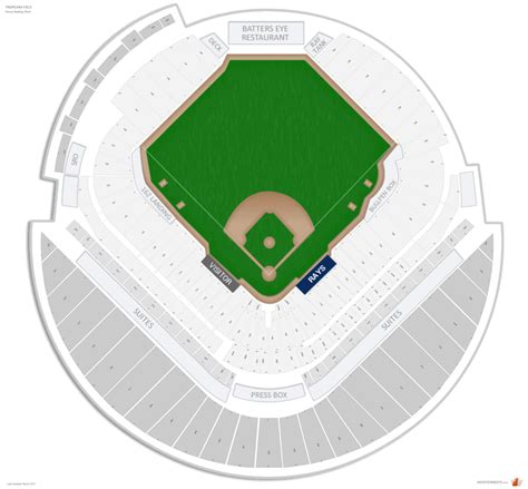 Tropicana Field Seating Map Map Of The World