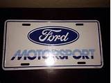 Ford Racing License Plate Images