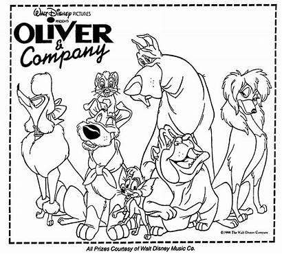 Oliver Coloring Company Pages Sheets Disney Contest