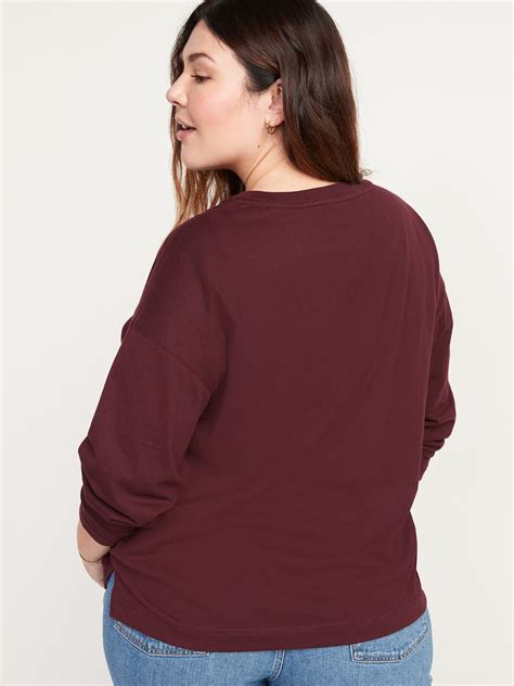 Long Sleeve Vintage Loose T Shirt For Women Old Navy
