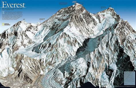 Mt Everest Map Wall Mural Self Adhesive Wallpaper Contemporary