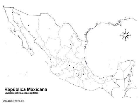 29 Mapa De La Republica Mexicana Con Nombres Y Division Politica A Color