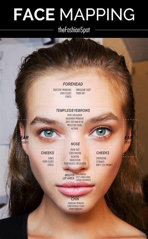Pimple in the face | what does it meaning of pimple, face, in dream? Face Mapping Your Acne | Skin care, Face mapping, Health ...