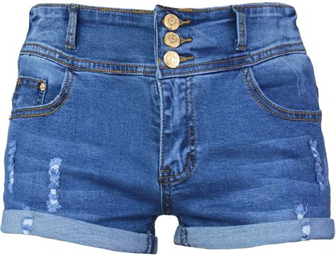Phoenising Womens High Waist Denim Shorts Fashion Stretchy Fabric Short Pantssize 6 20 Amazon