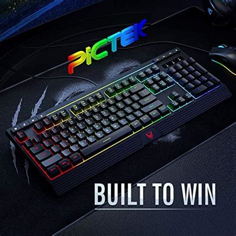 Pictek Rgb Gaming Keyboard 8 Individual Multimedia Keys Wired