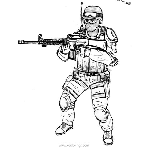 Call Of Duty Coloring Pages Ghost By Birdboy100