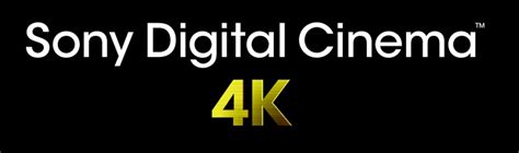 Sony Digital Cinema Logo Theatres Featuring Sony 4k Digital Project