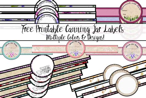 Free Printable Canning Jar Labels Tons Of Designs And Colors