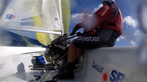 Malta Laser Sb3 Sailing Downwind With Spinnaker 25knots Youtube